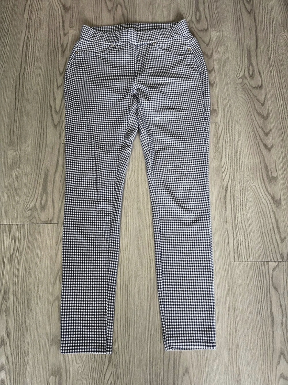 Michael Kors Checkered Skinny Pants in Blue & White Size Small Like New